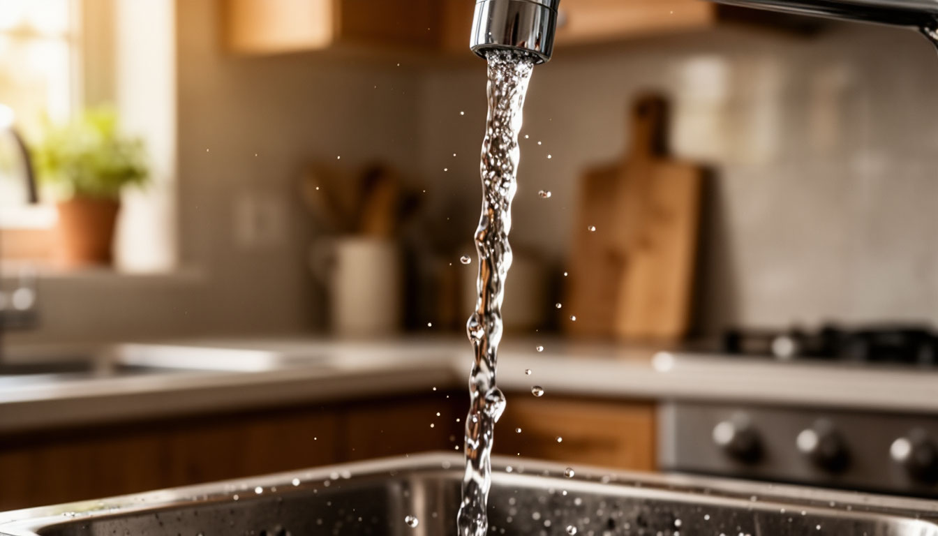 чистая вода после системы очистки